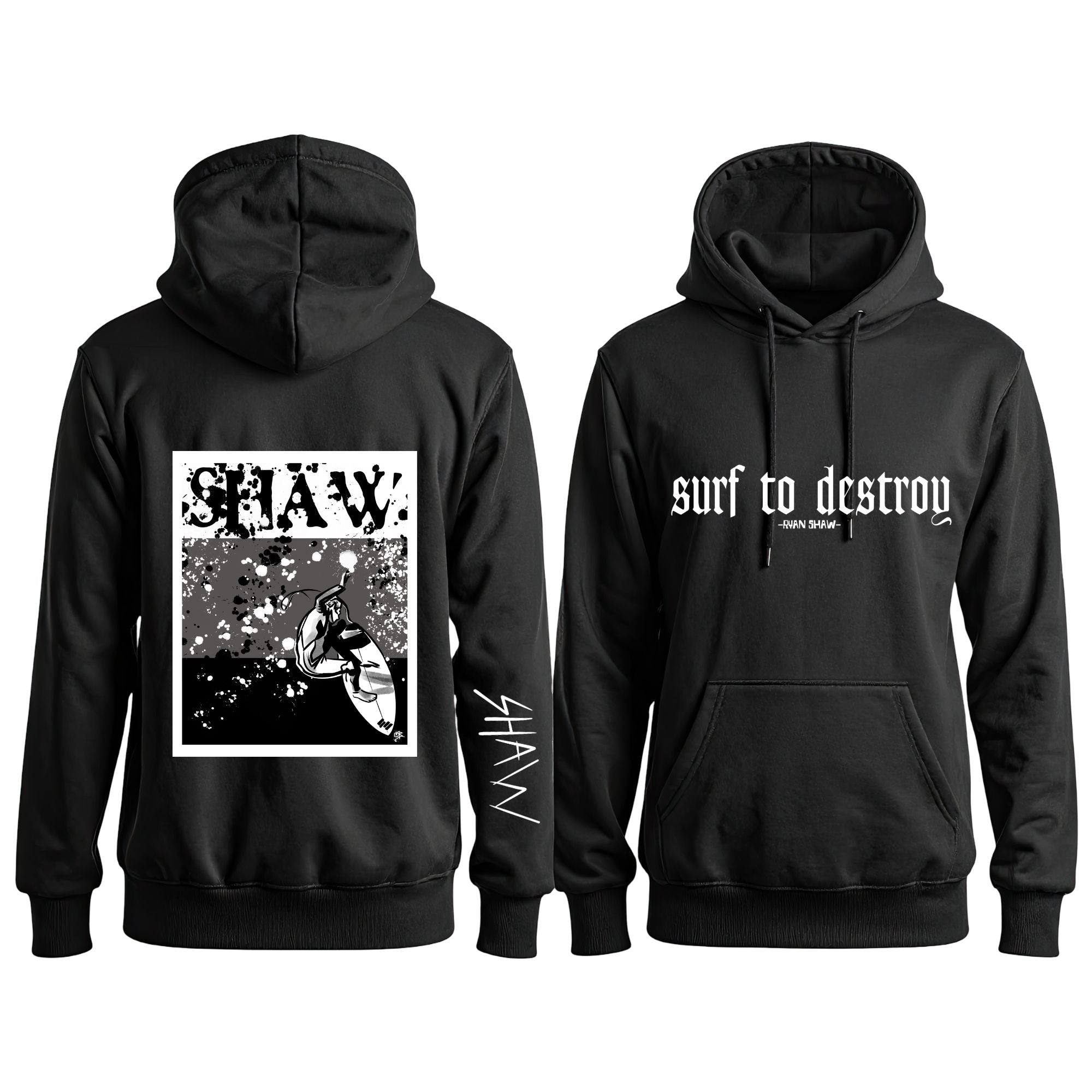 Ryan Shaw Hoodie - Black (Surfer)